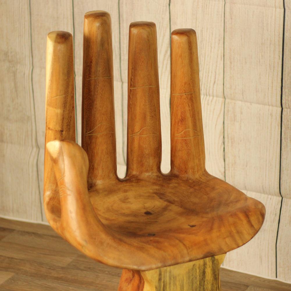 Buddha Hand-Shaped Blessing Chair- Large- High Back- | Accent Chairs | AL314L | Modishstore - 2