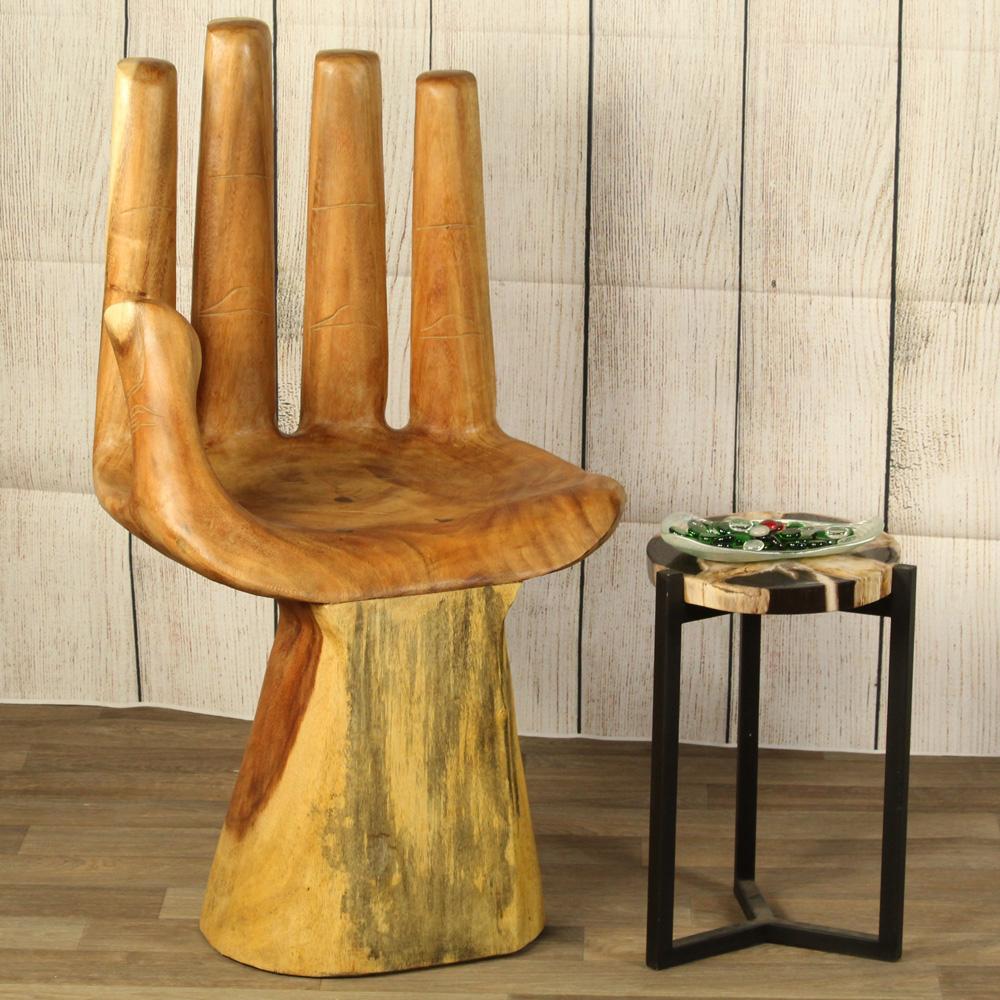 Buddha Hand-Shaped Blessing Chair- Large- High Back- | Accent Chairs | AL314L | Modishstore - 3