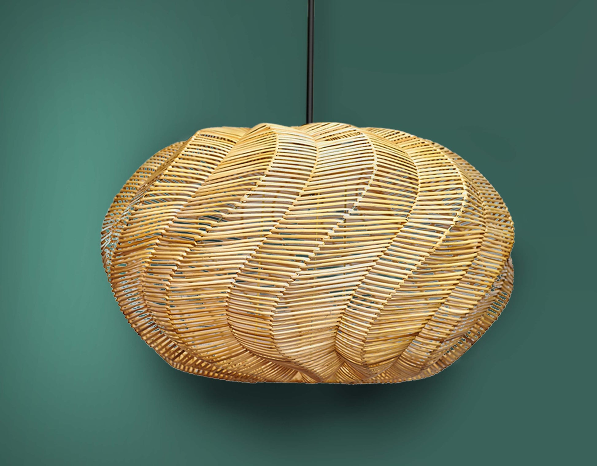 Rattan Spiral Sea Shell Pendant Light by Artisan Living | ModishStore | Pendant Lamps