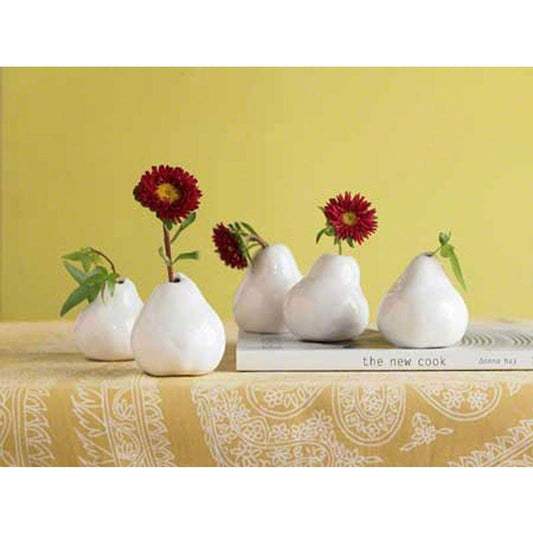 Haussmann Pear Vase White - Set of 5 | Vases | Modishstore