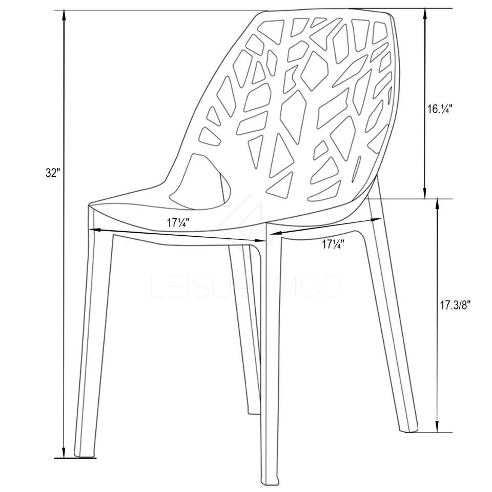 LeisureMod Modern Cornelia Dining Chair, Set of 2 | Side Chairs | Modishstore - 2
