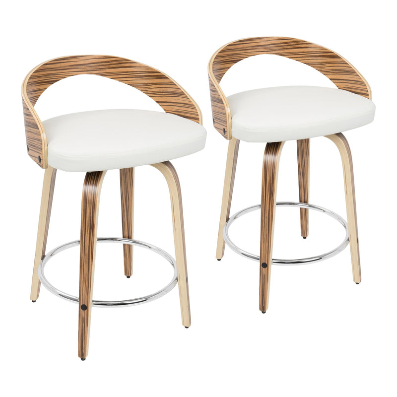 LumiSource Grotto Counter Stool - Set of 2-45