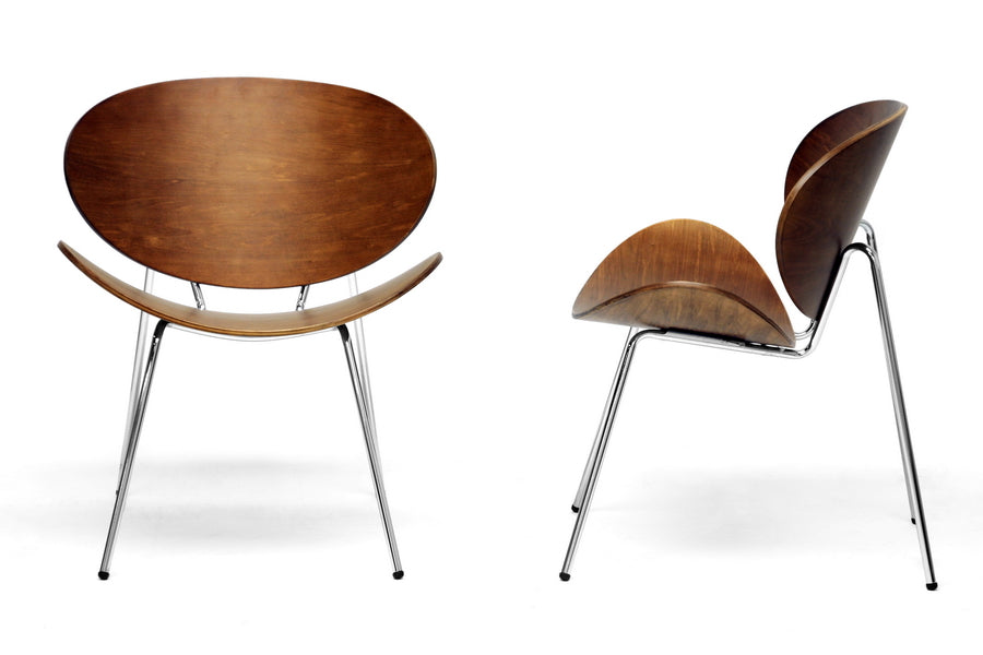 baxton studio reaves walnut effect mid century modern accent chair set of 2 | Modish Furniture Store-2