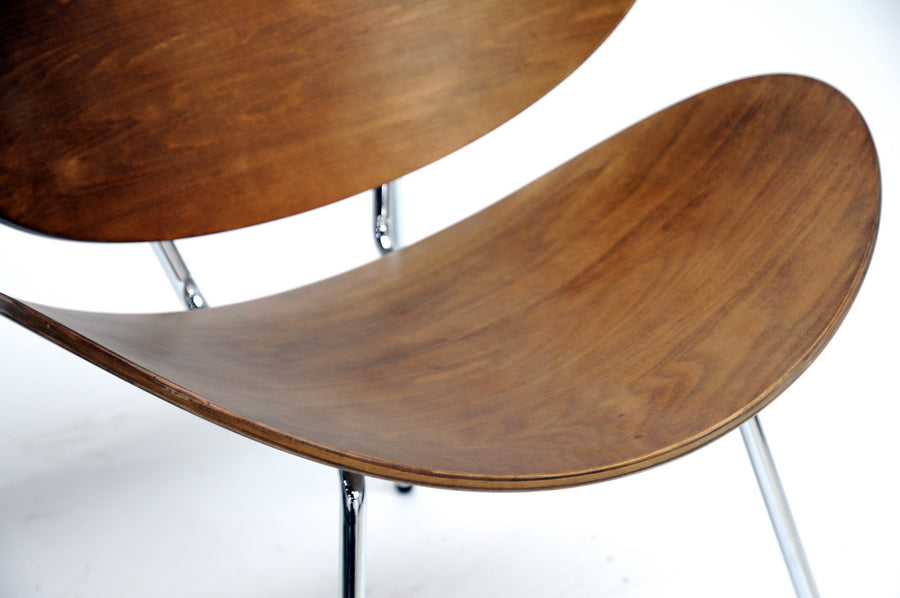 baxton studio reaves walnut effect mid century modern accent chair set of 2 | Modish Furniture Store-3