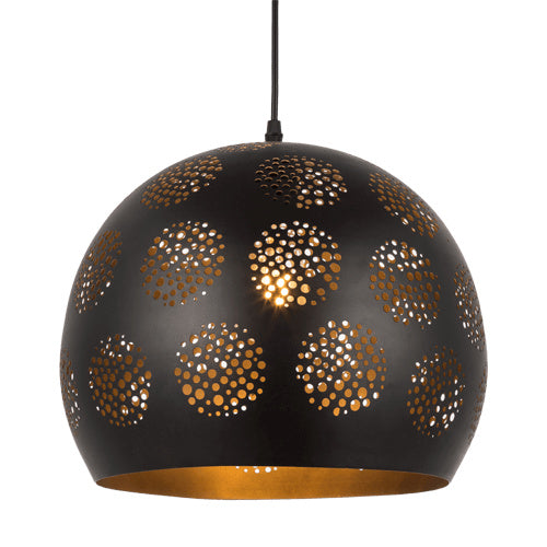 Iron Etching Finish Dome Pendant Light | ModishStore | Pendant Lamps