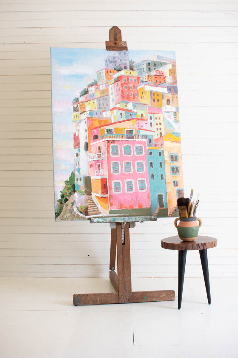 Colorful Houses Oil Painting By Kalalou | Wall Painting | Modishstore - 4