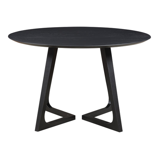 GODENZA DINING TABLE ROUND BLACK ASH | Modishstore | Dining Tables