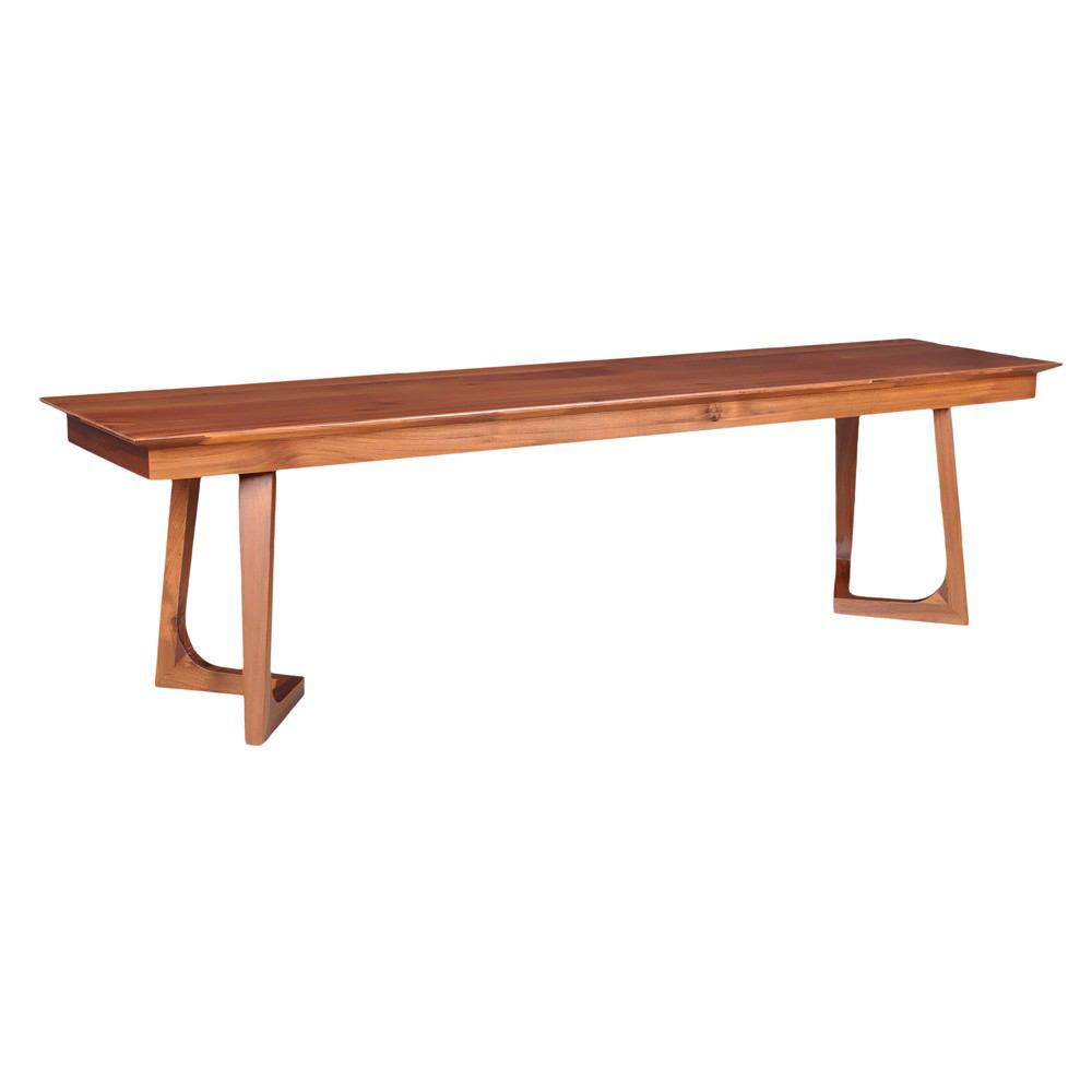 Moe's Home Collection Godenza Bench Walnut | Modishstore | Stools & Benches