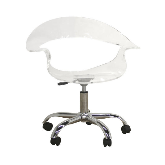 Baxton Studio Elia Acrylic Swivel Chair | Modishstore | Office Chairs