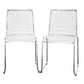 Baxton Studio Lino Transparent Clear Acrylic Dining Chair (Set of 2) | Dining Chairs | Modishstore - 2