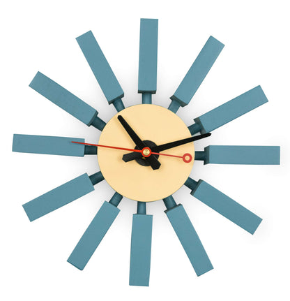 LeisureMod Vdara Modern Design Block Silent Non-Ticking Wall Clock | Clocks | Modishstore