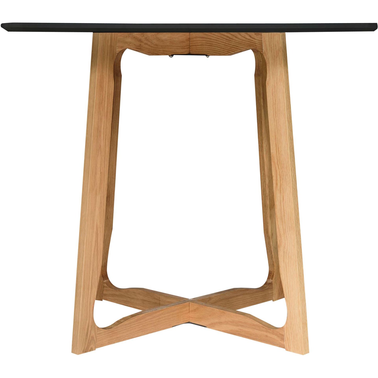LeisureMod Cedar Square Bistro Dining Table W/ Natural Wood X Shaped Sled Base | Dining Tables | Modishstore - 4