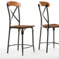 baxton studio broxburn light brown wood metal bar stool set of 2 | Modish Furniture Store-3