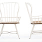 baxton studio longford dark walnut wood and white metal vintage industrial dining arm chair set of 2 | Modish Furniture Store-2