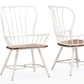 baxton studio longford dark walnut wood and white metal vintage industrial dining arm chair set of 2 | Modish Furniture Store-3