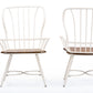 baxton studio longford dark walnut wood and white metal vintage industrial dining arm chair set of 2 | Modish Furniture Store-4