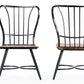 Baxton Studio Longford "Dark-Walnut" Wood and Black Metal Vintage Industrial Dining Chair (Set of 2) | Modishstore | Dining Chairs - 3