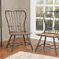 Baxton Studio Longford "Dark-Walnut" Wood and Black Metal Vintage Industrial Dining Chair (Set of 2) | Modishstore | Dining Chairs