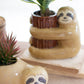 Ceramic Sloth Planters Set Of 4 By Kalalou-3