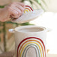 Ceramic Rainbow Canister By Kalalou | Jars & Canisters | Modishstore - 2