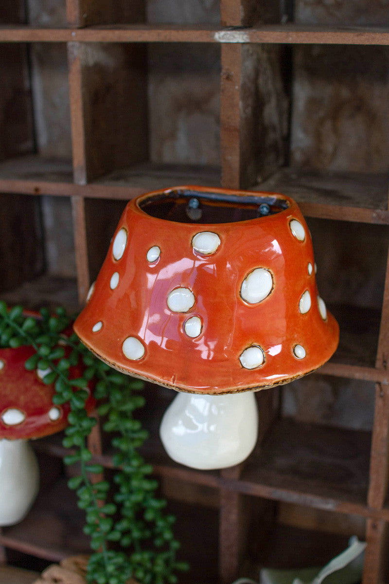 Toadstool Wall Hanger Planters Set Of 2 By Kalalou | Planters, Troughs & Cachepots | Modishstore - 4