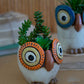 Set Of Three Ceramic Owl Planters By Kalalou | Planters, Troughs & Cachepots | Modishstore - 2
