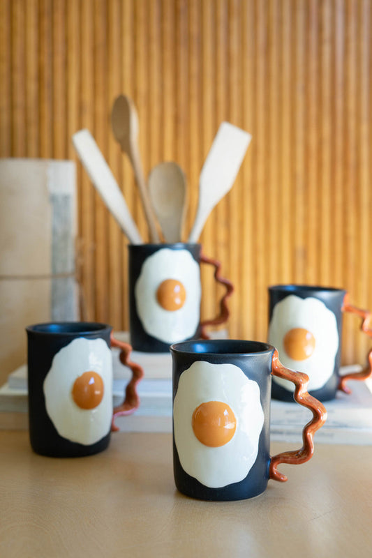 Ceramic Mug - Bacon An Eggs By Kalalou | Decor | Modishstore