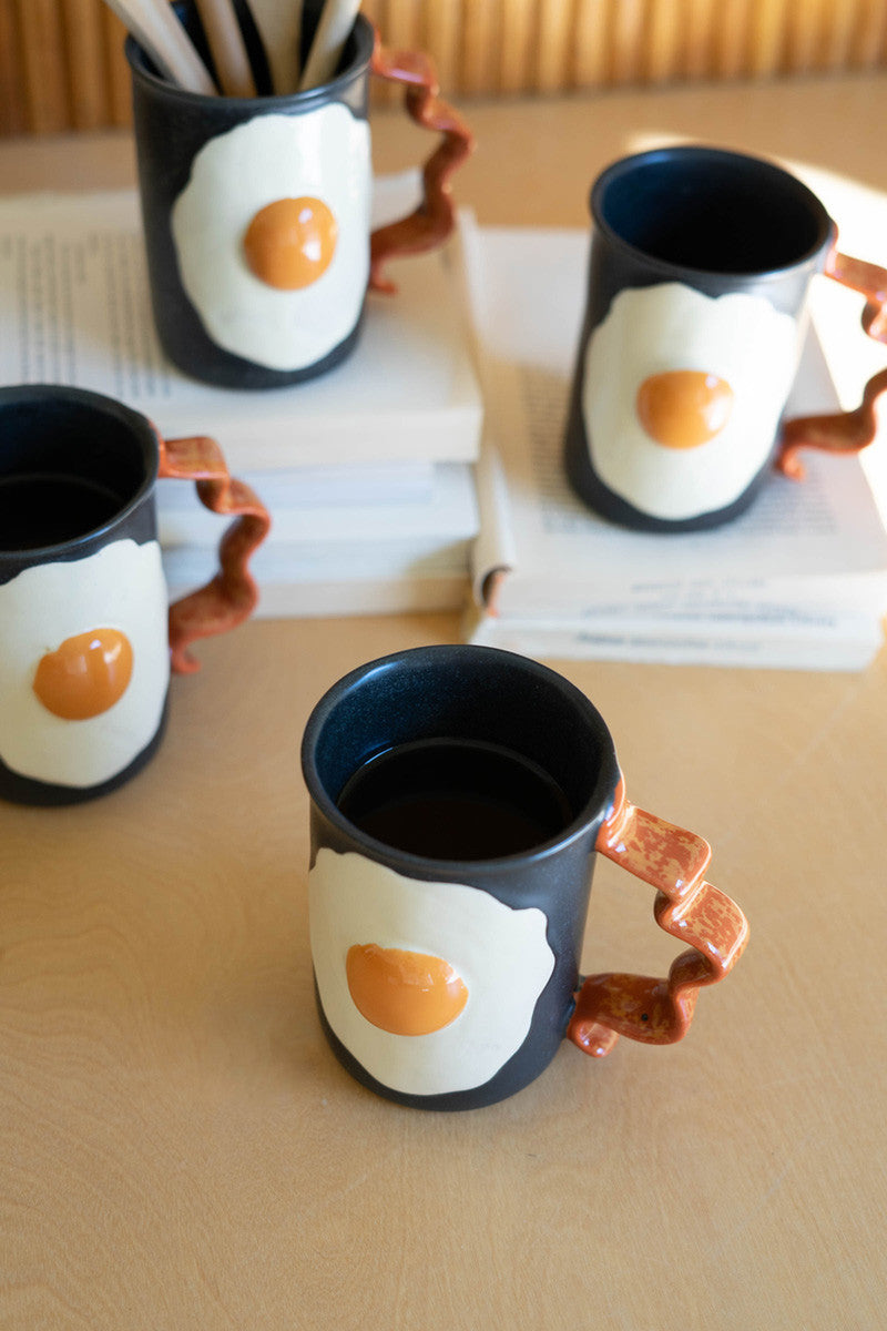 Ceramic Mug - Bacon An Eggs By Kalalou | Decor | Modishstore - 2