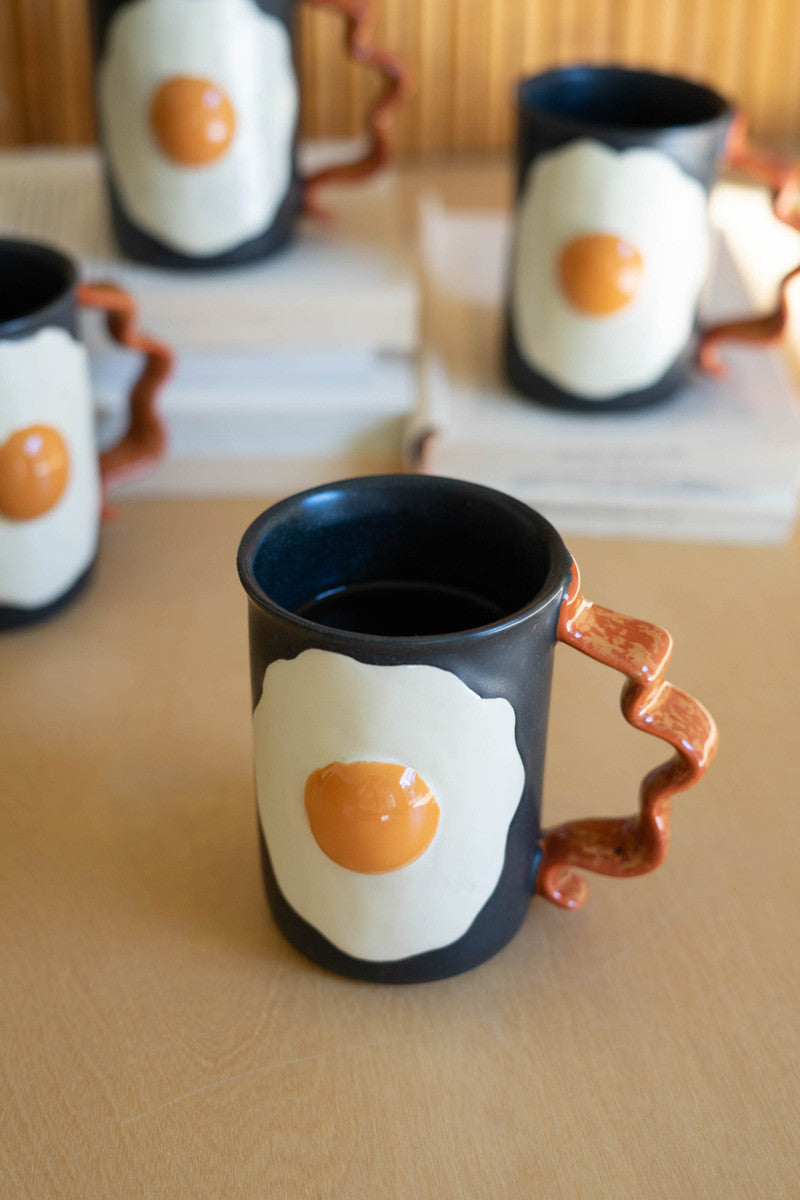 Ceramic Mug - Bacon An Eggs By Kalalou | Decor | Modishstore - 3