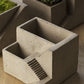 Vagabond Vintage Cement Planter, Architectural Cube II - Set of 2 | Modishstore | Planters, Troughs & Cachepots