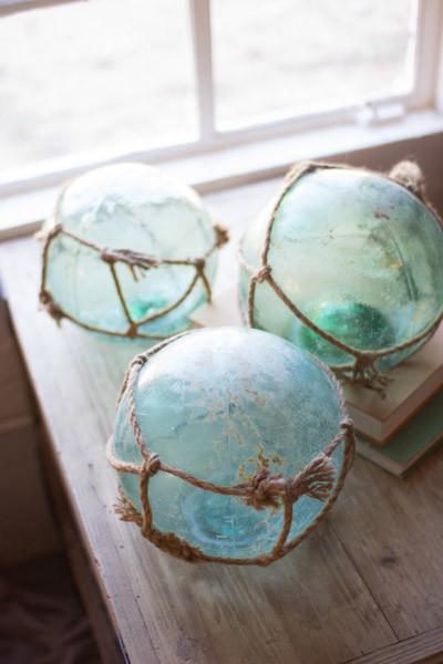 Kalalou Antique Glass Floats | Modishstore | Home Accents
