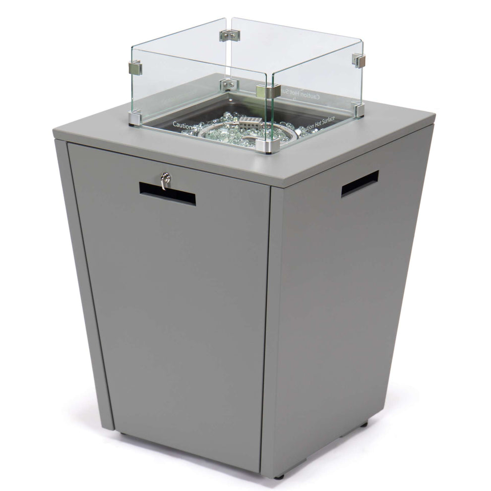 LeisureMod Chelsea Aluminum Patio Modern Propane Fire Pit Side Table | Outdoor Tables | Modishstore - 15
