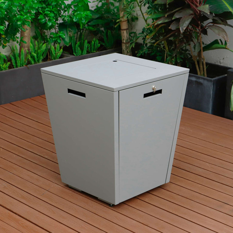LeisureMod Chelsea Aluminum Patio Modern Propane Fire Pit Side Table | Outdoor Tables | Modishstore - 13