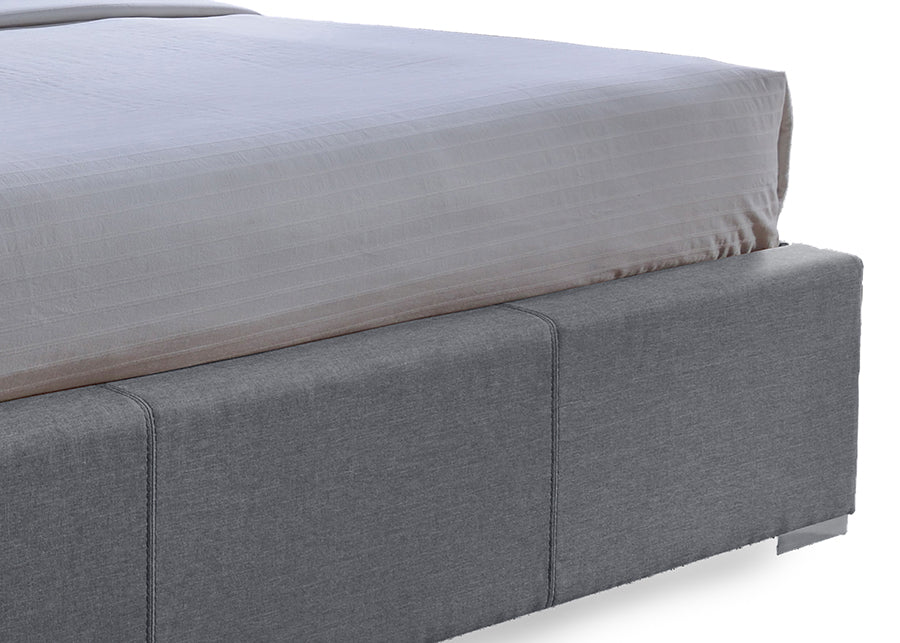 Baxton Studio Sarter Contemporary King-Size Bed with 2-drawer | Beds | Modishstore - 4