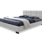 Baxton Studio Vivaldi Modern and Contemporary White Faux Leather Padded Platform Base Full Size Bed Frame | Beds | Modishstore - 2
