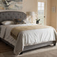 Baxton Studio Lexi Modern and Contemporary Light Grey Fabric Upholstered Queen Size Bed | Modishstore | Beds