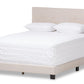 baxton studio hampton modern and contemporary light beige fabric upholstered full size bed | Modish Furniture Store-2
