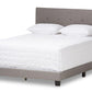 baxton studio hampton modern and contemporary light grey fabric upholstered full size bed | Modish Furniture Store-2