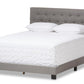 baxton studio cassandra modern and contemporary light grey fabric upholstered full size bed | Modish Furniture Store-2