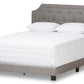 baxton studio willis modern and contemporary light grey fabric upholstered queen size bed | Modish Furniture Store-2