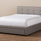 baxton studio brandy modern and contemporary grey fabric upholstered king size platform bed with storage drawer | Modish Furniture Store-10