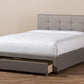 baxton studio brandy modern and contemporary grey fabric upholstered king size platform bed with storage drawer | Modish Furniture Store-11