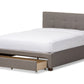 baxton studio brandy modern and contemporary grey fabric upholstered king size platform bed with storage drawer | Modish Furniture Store-3