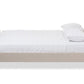 baxton studio samson mid century light beige fabric upholstered full size platform bed | Modish Furniture Store-2