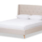 baxton studio adelaide retro modern light beige fabric upholstered full size platform bed | Modish Furniture Store-3