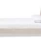 baxton studio adelaide retro modern light beige fabric upholstered queen size platform bed | Modish Furniture Store-5