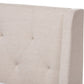 baxton studio adelaide retro modern light beige fabric upholstered full size platform bed | Modish Furniture Store-9