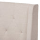 baxton studio adelaide retro modern light beige fabric upholstered queen size platform bed | Modish Furniture Store-8