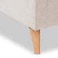 baxton studio adelaide retro modern light beige fabric upholstered full size platform bed | Modish Furniture Store-11