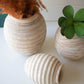 Set Of Three Natural Wooden Gourd Pots By Kalalou | Planters, Troughs & Cachepots | Modishstore - 5